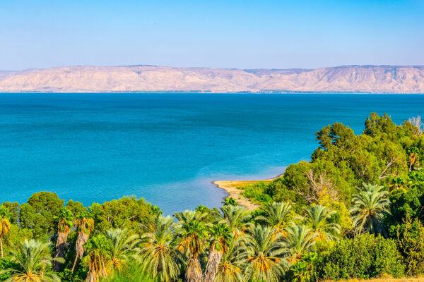 Sea Of Galilee From Mt Arbel Mindre Pix
