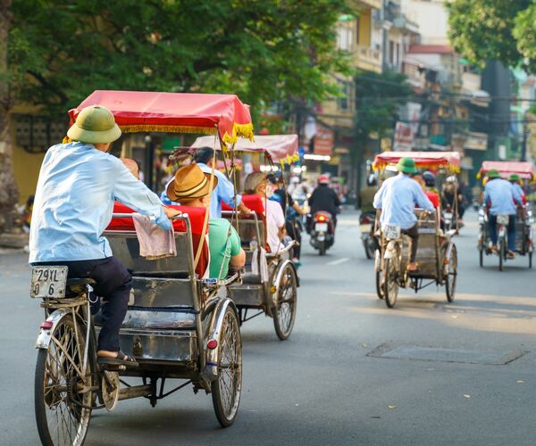 Sykkeltaxi i Hanoi