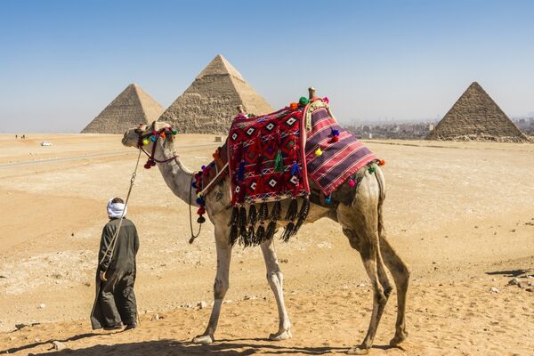 Egypt shutterstock 260854904 Pyramids of Giza Egypt Bilde