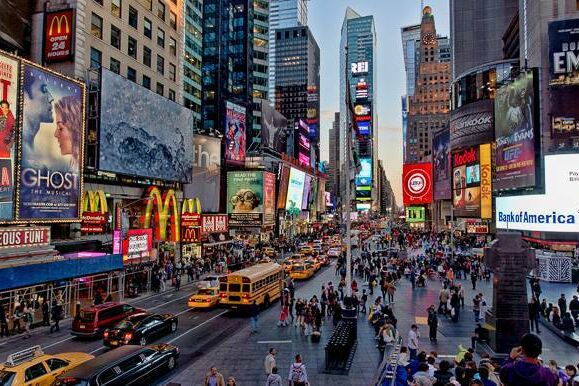 Times Square Manhattan New York Nyc Crossroads World